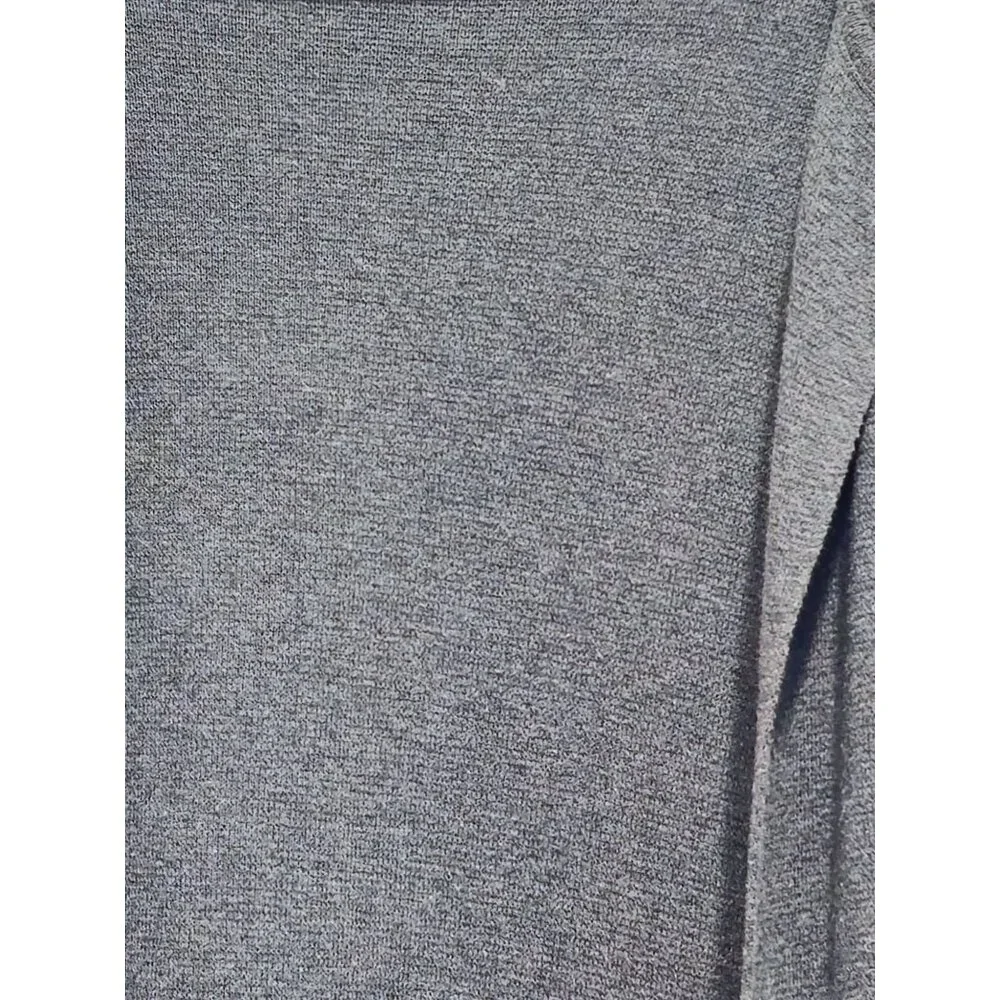 Chicos Womens Open Front Cardigan Sweater Gray Size 2 Long Sleeve Lightweight - Picture 9 of 9